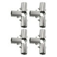 thumbnail image 1 of Uxcell 4 Way Structural Pipe Connector 4 Pack Chain Link Fence Clamp, Fit OD 25mm, 1 of 5