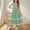 Green, variant on BRGZLK Girls Summer Maxi Dresses Cute Solid Color Short Sleeve Round Neck Casual Flowy Tiered Sundress with Pockets Khaki 11-12 Years