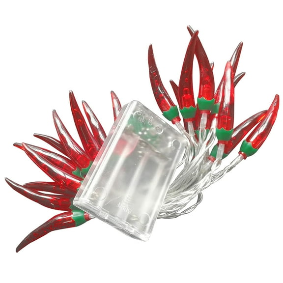 Homoyoyo Camping Lantern Light String Red Plastic 1Pack Chili String Lights for Outdoor Use