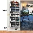 thumbnail image 6 of Over The Door Organizer with 10 Large Pockets and 10 Compartments，Nursery Shelves Baby Organizers,Anti Tilt 80 lb Load Behind Door Storage for Bedroom, Bathroom, Pantry, Nursery, (Black), 6 of 9