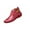 Red, variant on Willtoo Women Ankle Boots for Plantar Dressy Faux Leather Walking Shoes Comfort Fall Winter Travel Hiking Flats Green US-10（EU-43）