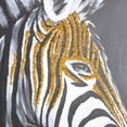 thumbnail image 5 of 32" x 32" Zebra Framed Wall Art with Gold Foil Accents, by DecMode, 5 of 9