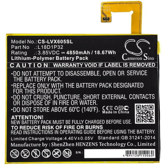 4850mAh LE L18D1P32 Battery for Lenovo TB-X605FC X605C Smart Tab M10 X605 TB-X605F