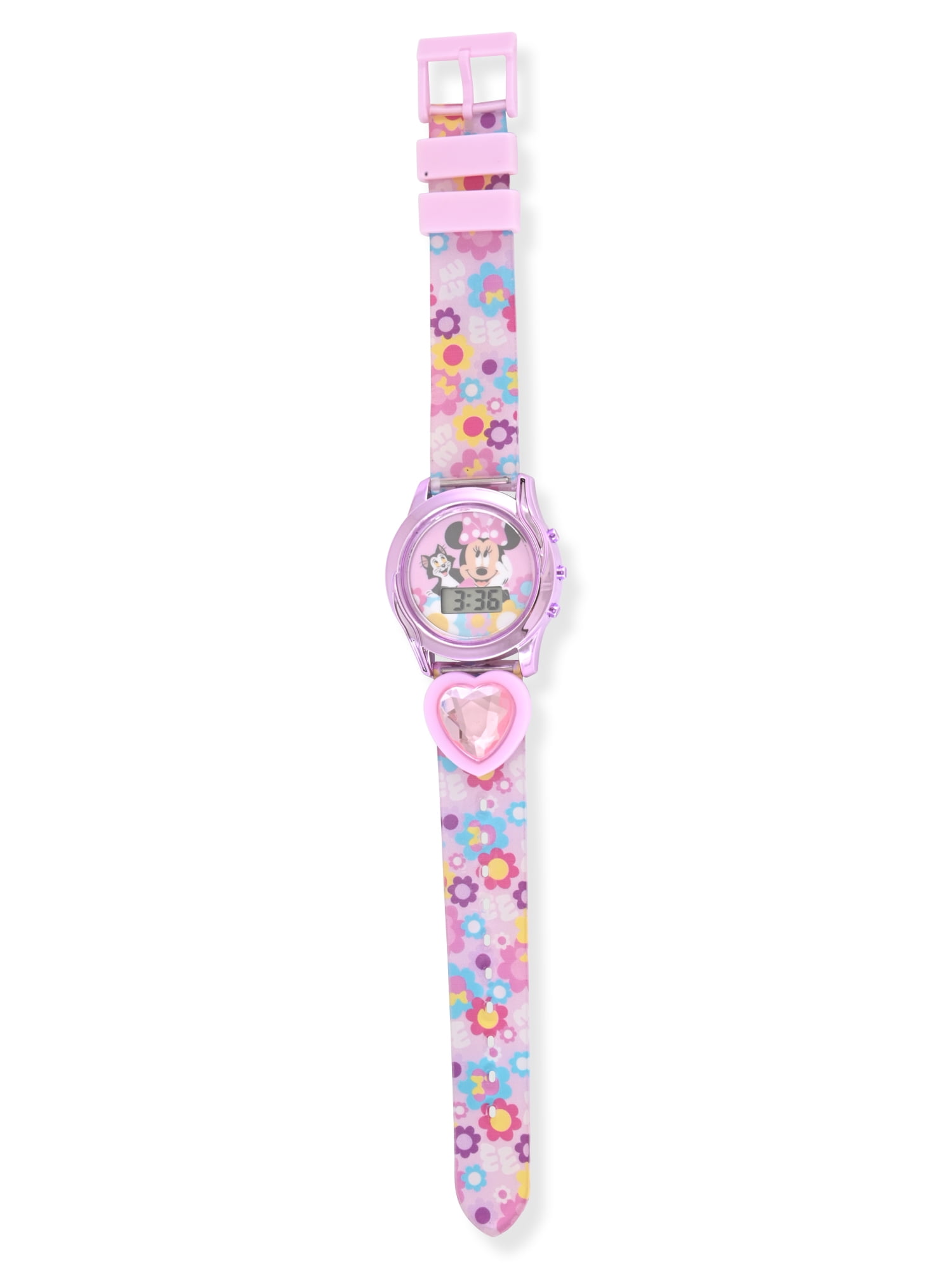 Disney Minnie Mouse MN2019 I Love Shopping Charm Bracelet Watch – Discontinued Disney Minnie Mouse Female Child Pink and Purple LCD Watch  main image 2
