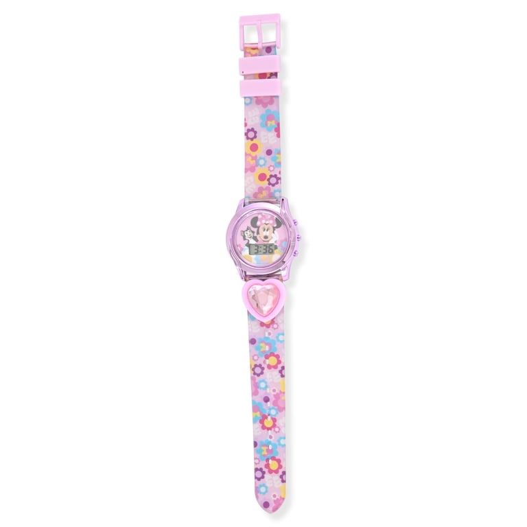 Disney Minnie Mouse Female Child Pink and Purple LCD Watch  display picture 2