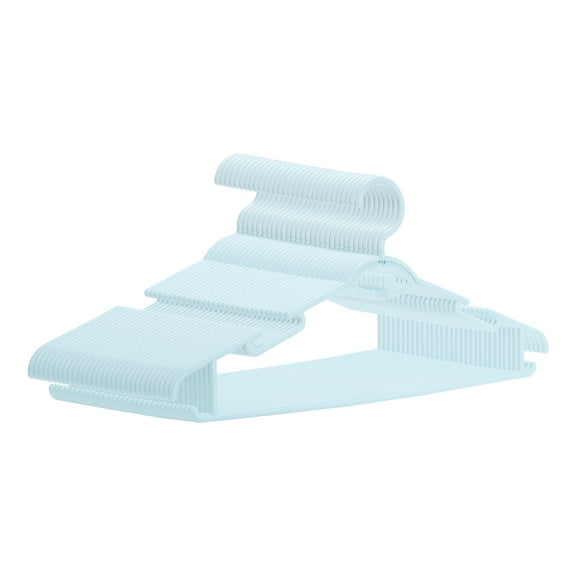 Unique Bargains Plastic Non-Slip Hangers Space Saving Clothes Hangers 30 Packs Green