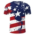 thumbnail image 6 of JLFKNG T Shirts For Man Independence Day Style Printed Patriotic Shirts For Men Short Sleeve Crew Neck Breathable Loose Fit Comfy Summer Clothes, 6 of 7