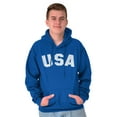 thumbnail image 4 of United States of America USA Patriot Unisex Plus Fleece Graphic Hoodie Brisco Brands 4X, 4 of 6