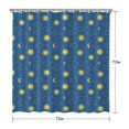 thumbnail image 5 of Blue Sun Moon Cloud Star Pattern Shower Curtain 72"x72" ,Bathroom Decorative Shower Curtains Set with 12 Hooks,Modern Waterproof Washable Shower Curtain, 5 of 6