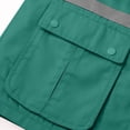 thumbnail image 4 of Athletic Cargo Vest Unisex Adult Lightweight Multi Pockets Zipper Vests Womens Mens Fishing Sleeveless Sports Jacket Green, 4XL, 4 of 6