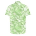 thumbnail image 6 of Yteetum Men's Short Sleeve Shirts Floral Print Hawaiian T Shirt Casual Button Down Short Sleeve Lapel Beach Summer T-Shirts, 6 of 7