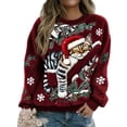 thumbnail image 1 of Chandail en Molleton Sans Capuche pour Femmes Chandail en Molleton de Noël en Flanelle Mignon à Manches Longues Chandail pour Automne Hiver, Rouge Chandail en Molleton Sans Capuche pour Femmes TG, 1 of 1