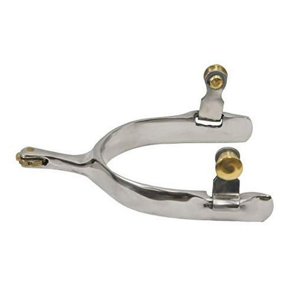 Showman Stainless Steel Horizontal Rowel Spurs