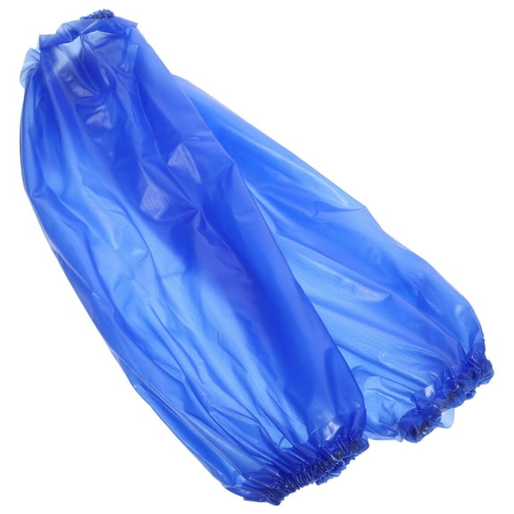 ROSENICE 1 Pair Waterproof Oversleeves for Arms Blue Pvc Protective Sleeves for Clothes Washing and Hairdressing