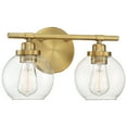 thumbnail image 3 of Carson 2-Light Bathroom Vanity Light in Warm Brass, 3 of 5