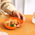 thumbnail image 2 of Fesfesfes Assiettes de Souper Réutilisables, Vaisselle pour Repas Intérieurs et Extérieurs, Sorties de Camping avec Base Antidérapante en Silicone de Qualité Alimentaire 3,35 X 3,15 Pouces Orange, 2 of 5