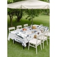 thumbnail image 4 of Outdoor Tablecloth with Umbrella Hole for Patio/Picnic/Party/Camping, Spring Blue Floral Waterproof Table Cloth Rectangle Table Cover Washable, Country Garden Wildflowers Botanical (52"x 70"), 4 of 8