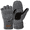 Grey, variant on COOPLUS Mittens Winter Fingerless Gloves Warm Wool Knitted Gloves Convertible Gloves for Men and Women