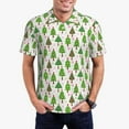 thumbnail image 1 of Fotbe Christmas Trees Pattern Men’s Golf Polo Shirt – Breathable Performance Golf Shirt with Button-Down Collar-XX-Large, 1 of 6