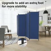 Room Divider 4 Panel Folding Privacy Screens 88 Portable Room Partition for Room Separator Freestanding Wall Divider for Office Bedroom Classroom Hospital, Blue