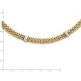 thumbnail image 2 of 14K Two-Tone 17In .05Ct Completed Polished Diamond & Mesh Necklace (17 X 9) Made In Peru sf607-17, 2 of 5
