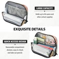 thumbnail image 5 of Standing Pencil Case with Base Large Capacity Stationery Pouch Pen Bag with Zipper for Women Men Vintage Roses and Peonies, 5 of 7