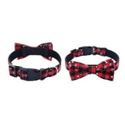 UK Christmas Adjustable Bow Tie-Collar Necktie Bowknot Clothes For Pet Dog Cat