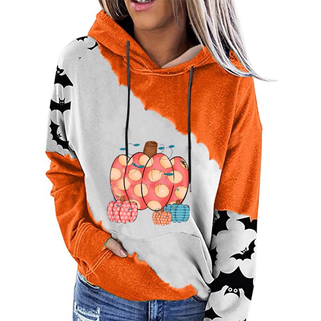 Sudadera para mujer Otoño Sudaderas Festival de moda Acción de gracias Impreso Blusa suelta de manga larga Tops casuales Sudaderas con capucha Odeerbi ODB-5