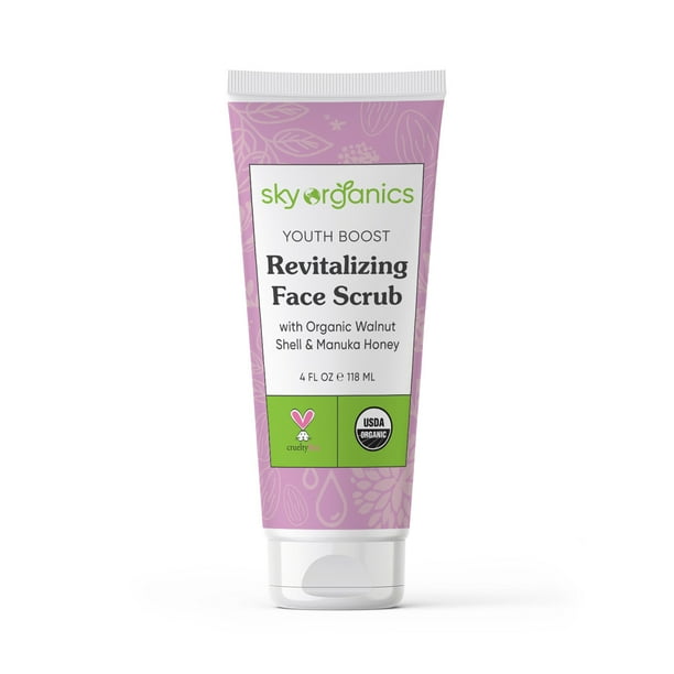 Youth Boost Revitalizing Face Scrub by Sky Organics (4 fl oz) USDA