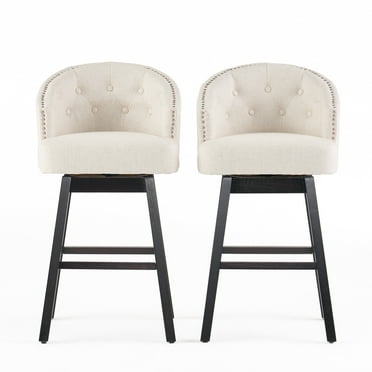 Noble House Bentley Indoor Beige Bar Stool (Set of 2)