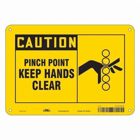 Condor Safety Sign,7 in x 10 in,Aluminum 475A98