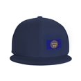 thumbnail image 3 of DouZhe Flat Brim Cap Snapback Hat, Nebraska State Flag Prints Adjustable Blue Adult Baseball Cap, 3 of 6