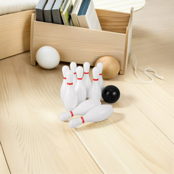 UPOUART 4Sets Plastic Bowling Ball and Pin Set with Easy Grip Design for Outdoor Lawn and Party Activities