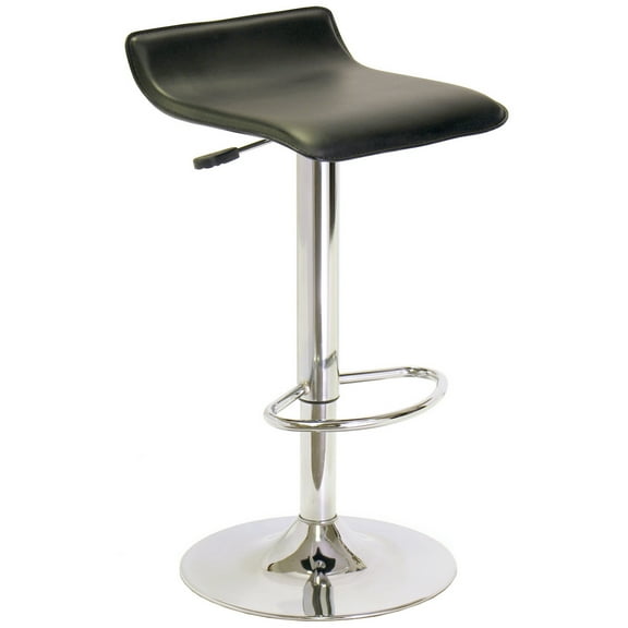 Winsome Wood Spectrum Adjustable Swivel Stool, Black & Chrome Finish