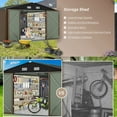 thumbnail image 3 of Garvee 8'x8' Outdoor Metal Storage Shed for Backyard, Galvanized Steel Garden Shed with Lockable Doors, Gray, 3 of 8
