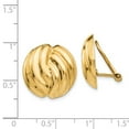 thumbnail image 2 of 14K Yellow Gold Earring Button Women'S 19 mm 18 Omega Clip Polished Non-Pierced Earrings, 2 of 2