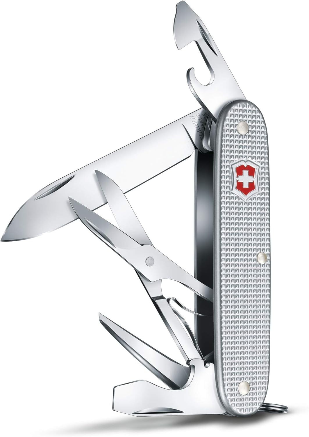 Victorinox Pioneer X Swiss Army Knife 9 Function Swiss Made Pocket Knife With Large Blade, 2 Screwdrivers and Scissors - Silver