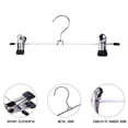 thumbnail image 3 of 10/20 piezas antideslizante soporte ajustable percha pantalones falda ropa Clips giratorios, 3 of 4