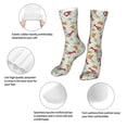 thumbnail image 3 of Fuzoiu Lobster Sea Shell Print Crew Socks,Casual Athletic Gym LightWeight Thin Socks,Casual Crew Socks for Men Woman,Calf Length Crew Socks, 3 of 7