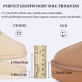 thumbnail image 7 of Women's Platform Slippers, Thick Sole Short Ankle Boots, Cozy Fluffy Plush Lining, Indoor Outdoor Non-Slip House Shoes/Chestnut, 7 of 7