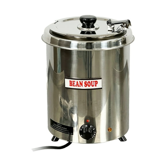 5.7L Round Countertop Commercial Soup Kettle Warmer 110V, 300W