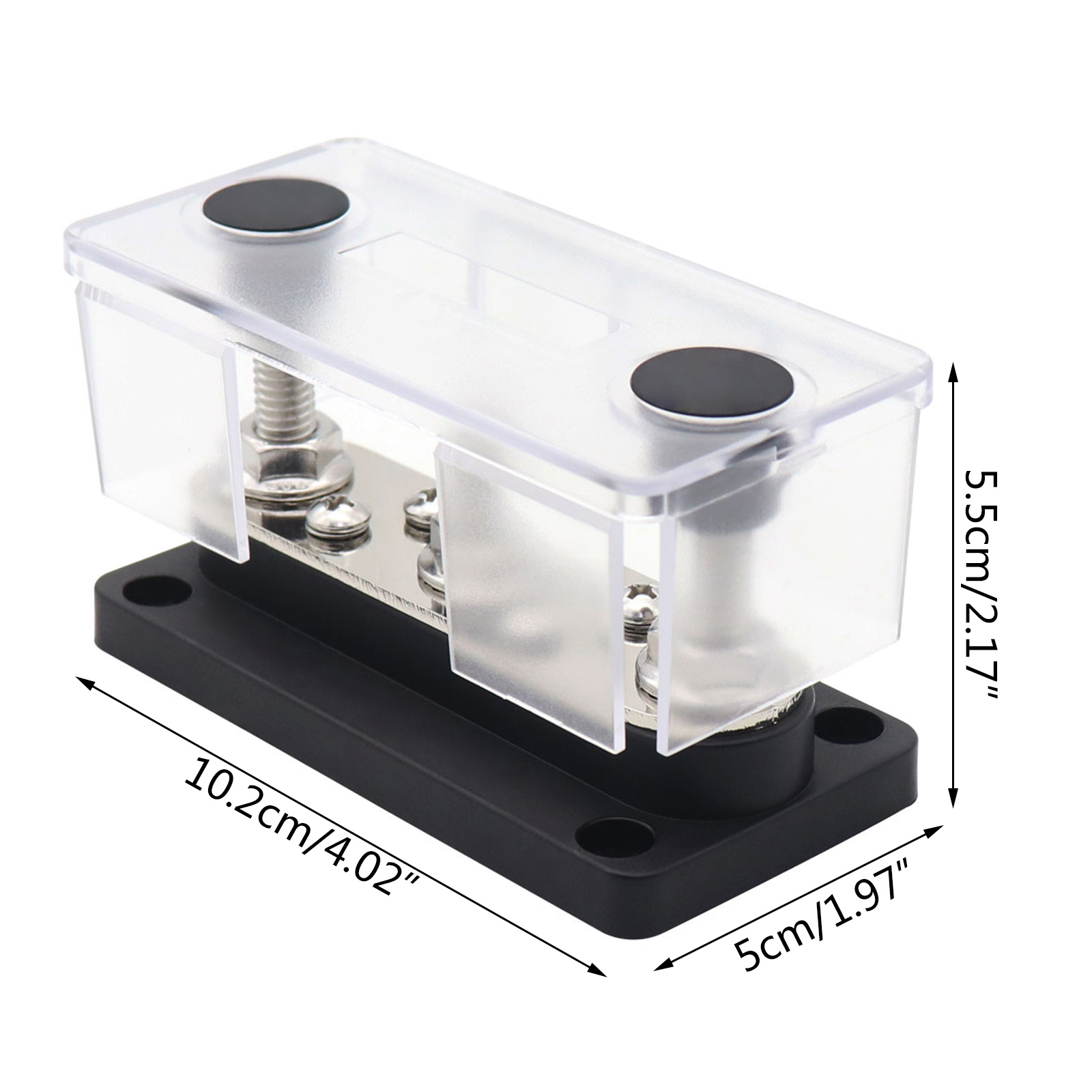 Car Terminal Block Bus 48V 150A Terminal Block Power Distribution Block M8 Termianl Bus for Automobile