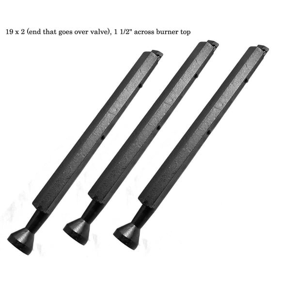 Replacement Cast Burner For IRONWORKS OCB-24EB, FIRE MAGIC 3C-S1S1-A, 711-B1C3N-0 Gas Models, 3-Pack