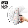 thumbnail image 3 of 40oz Pioneer Flower Floral Print Pattern Insulated Tumbler with Handle, BPA-Free Leak Proof Lid and Straws, Double Wall Vacuum, Hot 12h/Cold 34h, 3 of 6