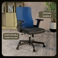 thumbnail image 4 of LeisureMod Brio Modern Office Chair Ergonomic Lumbar Support Computer Chair Adjustable Desk Chair with 360 Degree Swivel and Tilt in Blue, 4 of 12