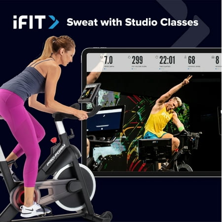 ProForm Carbon CX Exercise Bike with 3 Lb Dumbbell Set and 30-Day iFIT Membership