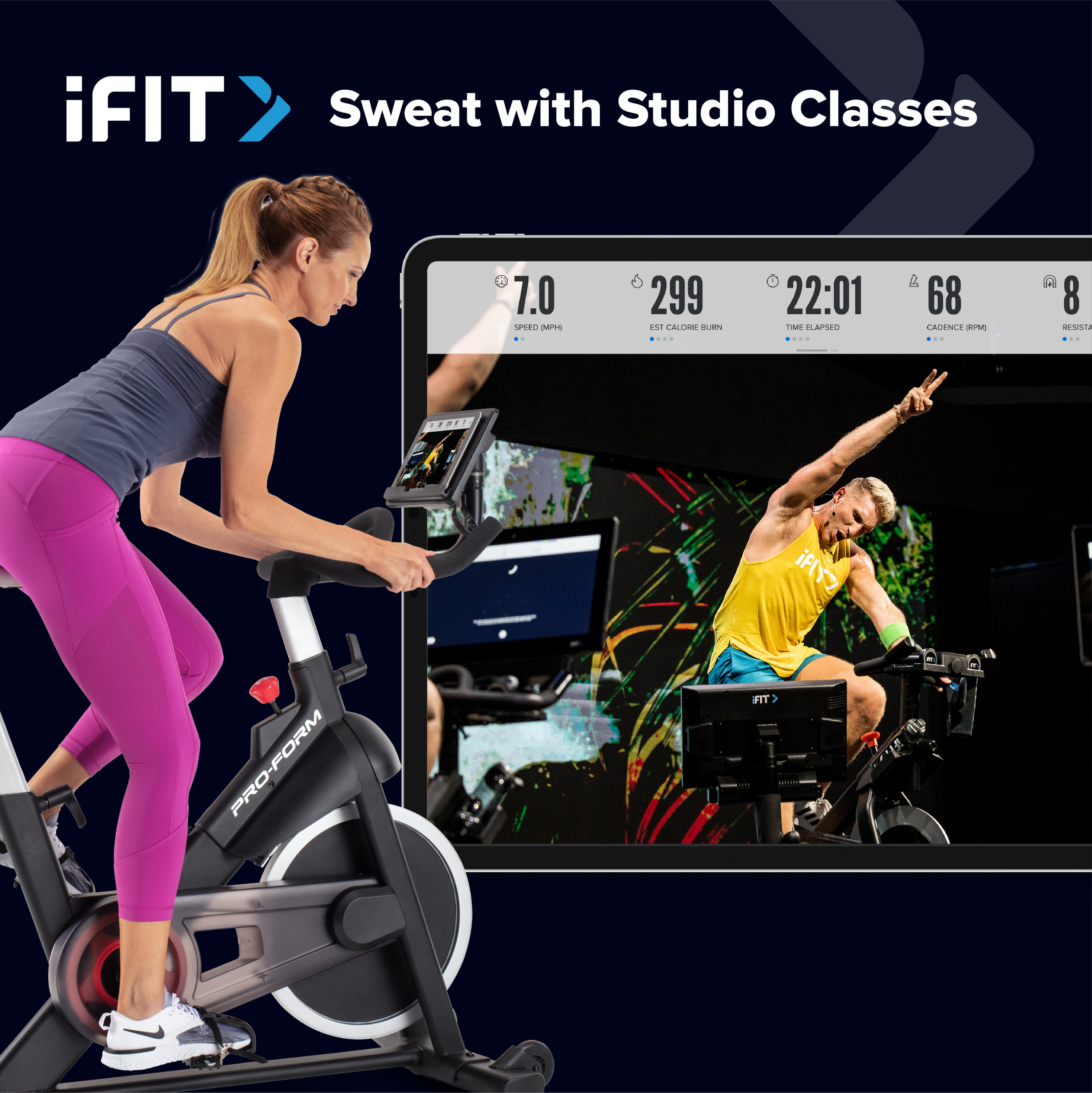 ProForm Carbon CX Exercise Bike with 3 Lb Dumbbell Set and 30-Day iFIT Membership - image 5 of 26