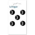 thumbnail image 1 of LA VOGUE 2-Hole Button, Black, 13 mm (0.51 in), 1 of 2