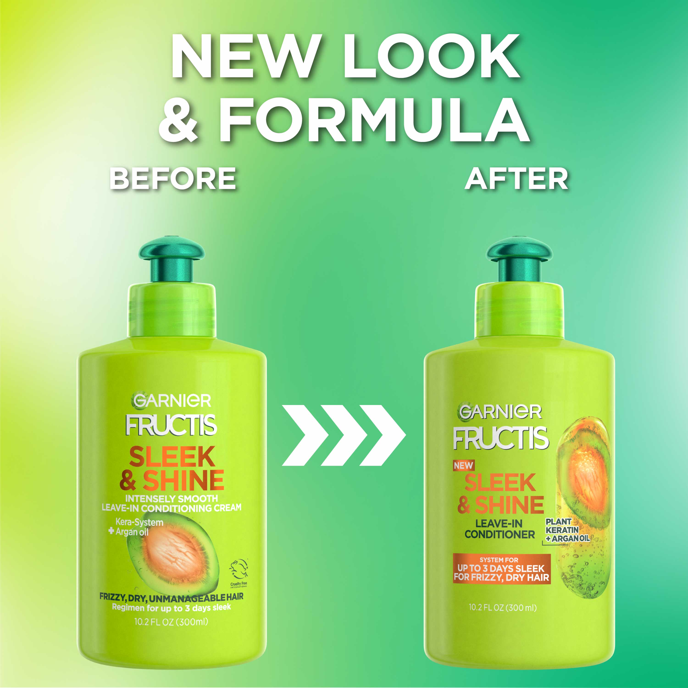 Garnier Fructis Sleek and Shine Leave In Conditioner with Argan Oil, 10.2 fl oz - image 4 of 9