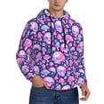 thumbnail image 2 of Balery Skull Rainbow Mushroom Pattern Mens Hoodie Kangaroo Pocket Hoodie Pullover Hooded Sweatshirt Ideal for Daily Wear Travel and Home-X-Large, 2 of 7
